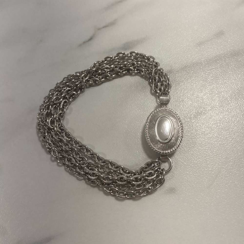 Vintage Avon Silver Chain Bracelet